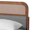 Baxton Studio Irina Mid-Century Modern Grey Fabric and Ash Walnut Finished Wood King Size Platform Bed 235-12776-ZORO - alternate 6